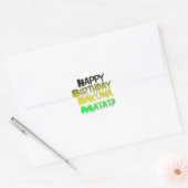 Cute Happy Birthday Hakuna Matata eco Inspirationa Ronde Sticker (Envelop)