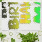 Cute Happy Birthday Hakuna Matata eco Inspirationa Theedoek (Gevouwen)