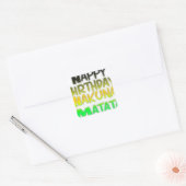 Cute Happy Birthday Hakuna Matata eco Inspirationa Vierkante Sticker (Envelop)