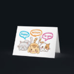 Cute Happy Birthday Kittens Funny Cat Lover Kaart<br><div class="desc">Gelukkige verjaardag. Grappig,  grappig en soms sarcastisch verjaardagskaarten voor je familie en vrienden. Haal deze leuke kaart voor je speciale iemand. Bezoek onze winkel voor meer coole verjaardagskaarten.</div>
