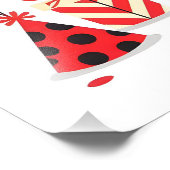 Cute Happy Birthday ladybug theme Foto Afdruk (Hoek)