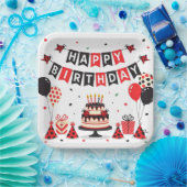 Cute Happy Birthday ladybug theme Papieren Bordje (Feest)