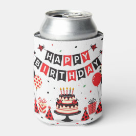 Cute Happy Birthday lieveheersbeestje thema Blikjeskoeler
