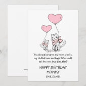 Cute Happy Birthday mama (Voorkant / Achterkant)