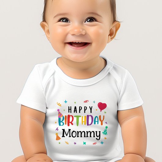 Cute Happy Birthday mama Romper