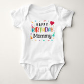 Cute Happy Birthday mama Romper (Voorkant)