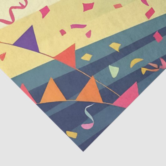 Cute Happy Birthday masquerade theme Tissuepapier (Detail)