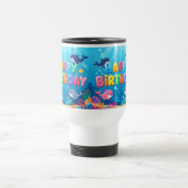 Cute Happy Birthday nautical dolphin Reisbeker (Center)