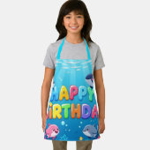 Cute Happy Birthday nautical dolphin Schort (Insitu)