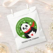 Cute Happy Birthday Panda met Bowler Pet & Scarf Bedankzakje (Geknipt)