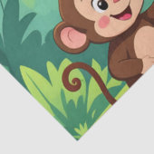 Cute Happy Birthday safari theme Tissuepapier (Detail)