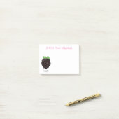 Cute happy blackberry fruit cartoon illustration post-it® notes (Op bureau)