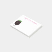 Cute happy blackberry fruit cartoon illustration post-it® notes (Schuin)