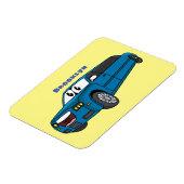 Cute happy blue Limousine cartoon car Magneet (Linkerzijde)