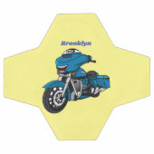 Cute happy blue motor cartoon voetbal (Enkel)