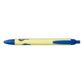 Cute happy blue motor cartoon zwarte inkt pen (Achterkant)
