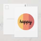 Cute Happy Briefkaart (Voorkant / Achterkant)