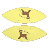 Cute happy brown alpaca cartoon american football (Panelen)