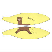 Cute happy brown alpaca cartoon basketbal (Panelen)