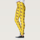 Cute happy brown alpaca cartoon leggings (Links)