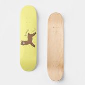 Cute happy brown alpaca cartoon persoonlijk skateboard (Voorkant)