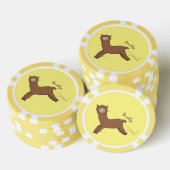 Cute happy brown alpaca cartoon poker chips (Opstapeling)