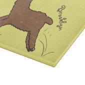 Cute happy brown alpaca cartoon snijplank (Hoek)