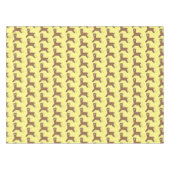 Cute happy brown alpaca cartoon tafelkleed (Voorkant (Horizontaal))