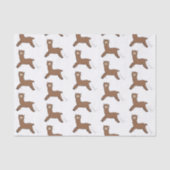 Cute happy brown alpaca cartoon tissuepapier (Voorkant)