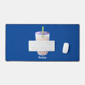 Cute happy bubble tea boba cartoon bureaumat (Keyboard & Muis)