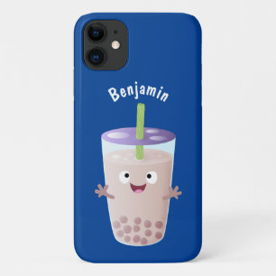 Cute happy bubble tea boba cartoon Case-Mate iPhone case