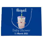 Cute happy bubble tea boba cartoon groot cadeauzakje (Voorkant)