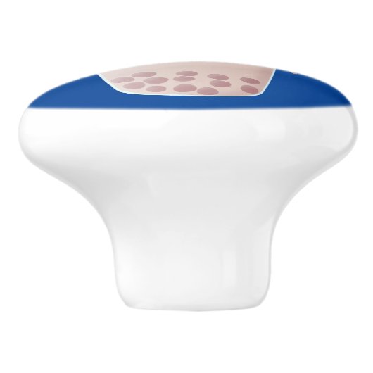 Cute happy bubble tea boba cartoon keramische knop (Zijkant)