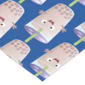 Cute happy bubble tea boba cartoon korte tafelloper (Hoek)