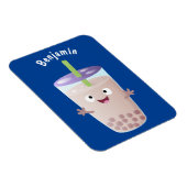 Cute happy bubble tea boba cartoon magneet (Rechterzijde)