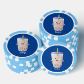 Cute happy bubble tea boba cartoon poker chips (Opstapeling)