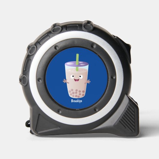 Cute happy bubble tea boba cartoon rolmaat (Voorkant)