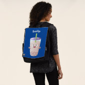 Cute happy bubble tea boba cartoon rugtassen (Gedragen)