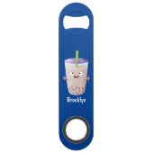Cute happy bubble tea boba cartoon speed flessenopener (Achterkant)