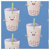 Cute happy bubble tea boba cartoon stof (Close Up)