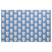Cute happy bubble tea boba cartoon stof (Fat Quarter)