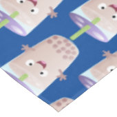 Cute happy bubble tea boba cartoon tafelkleed (Gekanteld)