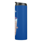 Cute happy bubble tea boba cartoon thermosbeker (Geroteerd rechts)