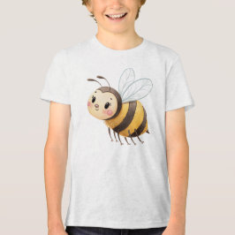 Cute Happy Bumblebee Illustration Tri-Blend Shirt