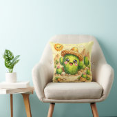 Cute Happy Cactus Kawaii Kussen Kussenhoes (Stoel)