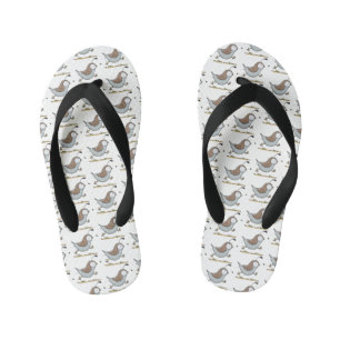 Cute happy californian quail cartoon afbeelding kinder teenslippers