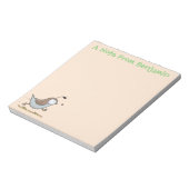 Cute happy californian quail cartoon afbeelding notitieblok (Linkerzijde)