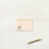 Cute happy californian quail cartoon afbeelding post-it® notes (Op bureau)