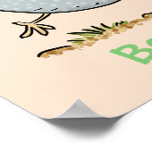 Cute happy californian quail cartoon afbeelding poster (Hoek)