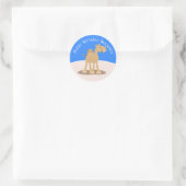 Cute happy camel cartoon illustratie ronde sticker (Tas)
